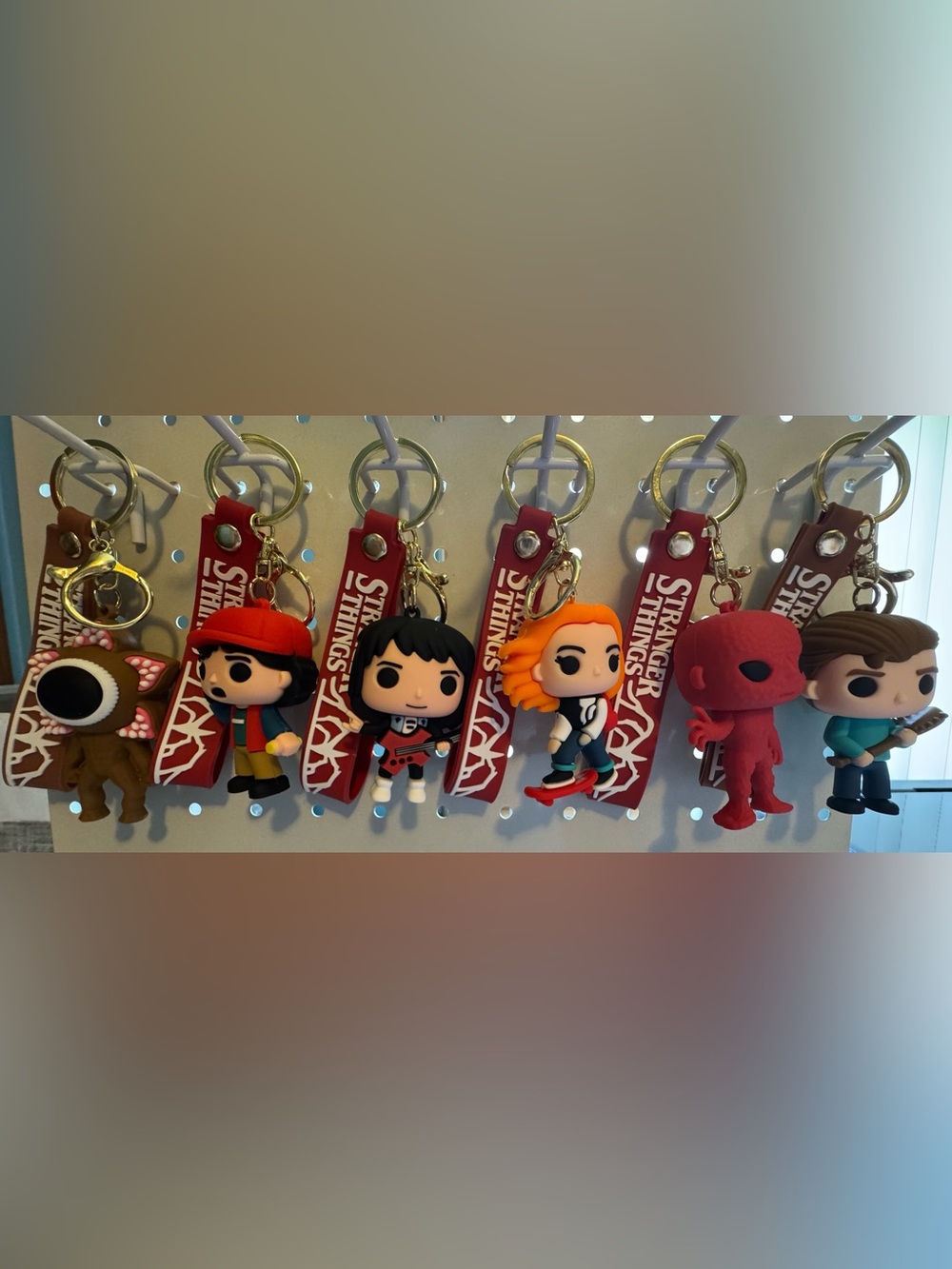 Stranger Things Character Keychain Set - Assorted Colors